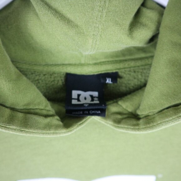 Lime Green Y2K DC Hoodie Vintage - Picture 8 of 10